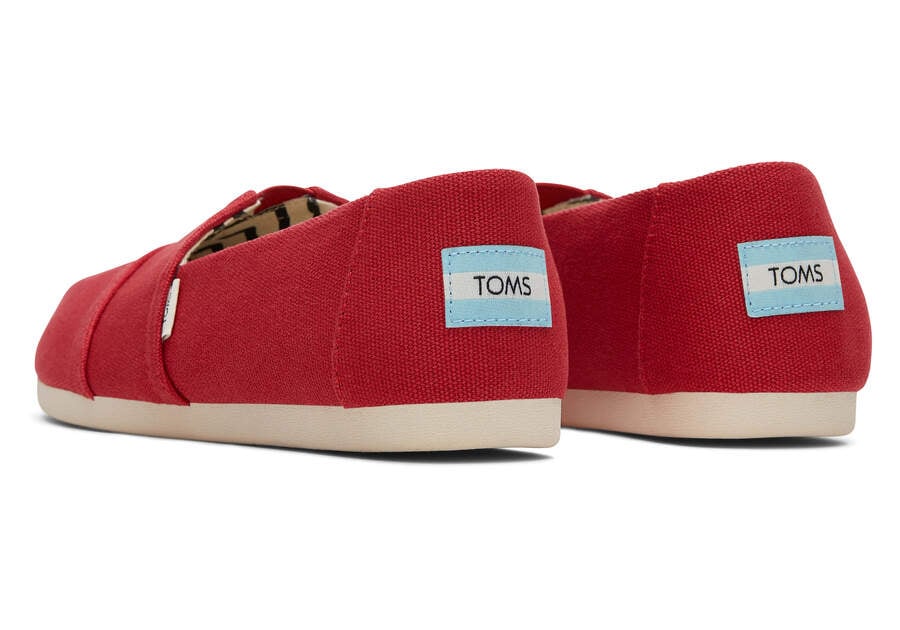 Women's Alpargata Red Recycled Cotton Canvas