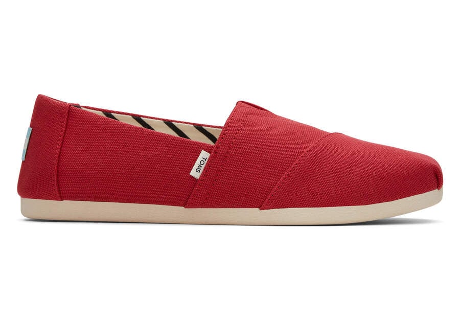 Women's Alpargata Red Recycled Cotton Canvas