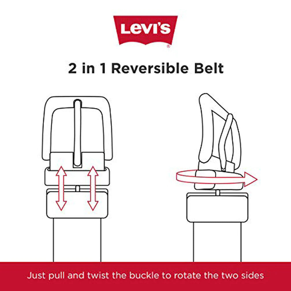 Levi's® Men's Reversible Belt with Stitched Strap