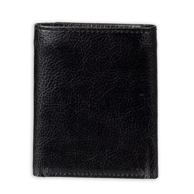 Dickies Men's Leather Trifold Wallet with Interior Zip Compartment
