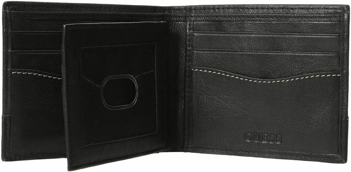 Guess Chico Men's Distressed Leather Slim Billfold Bifold Wallet